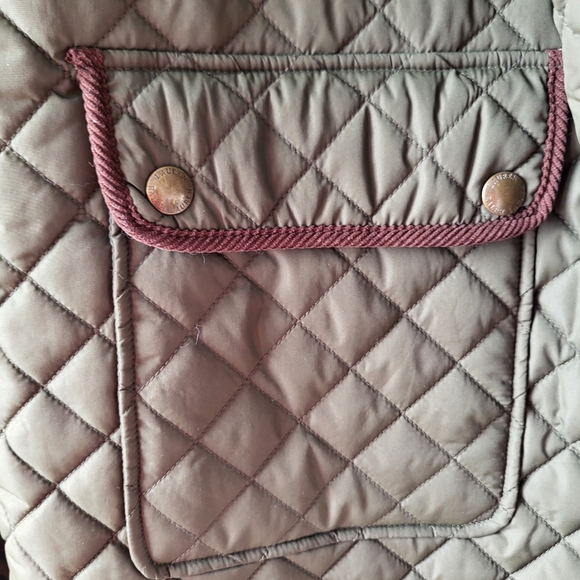 Ralph Lauren Olive Green With Brown Corduroy Long Quilted Jacket Size 2X - Picture 4 of 13